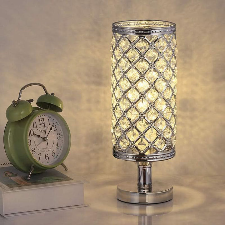 BowLift | Modern Crystal USB Table Lamp – Gold or Silver