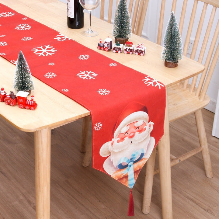 BowLift | Christmas Table Flag Double Printing Snowman Table Mat