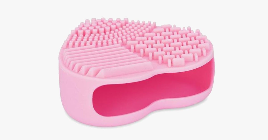 BowLift | Heart-Shaped Silicone Cosmetic Brush Cleaner Plate Convenient and Easy to Use - Cleans Your Brushes Gently!