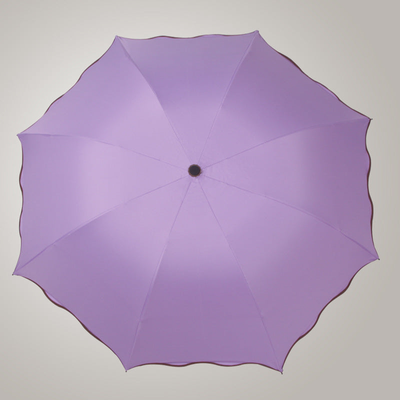 Women's practical sunshade with wavy edge Bowlift