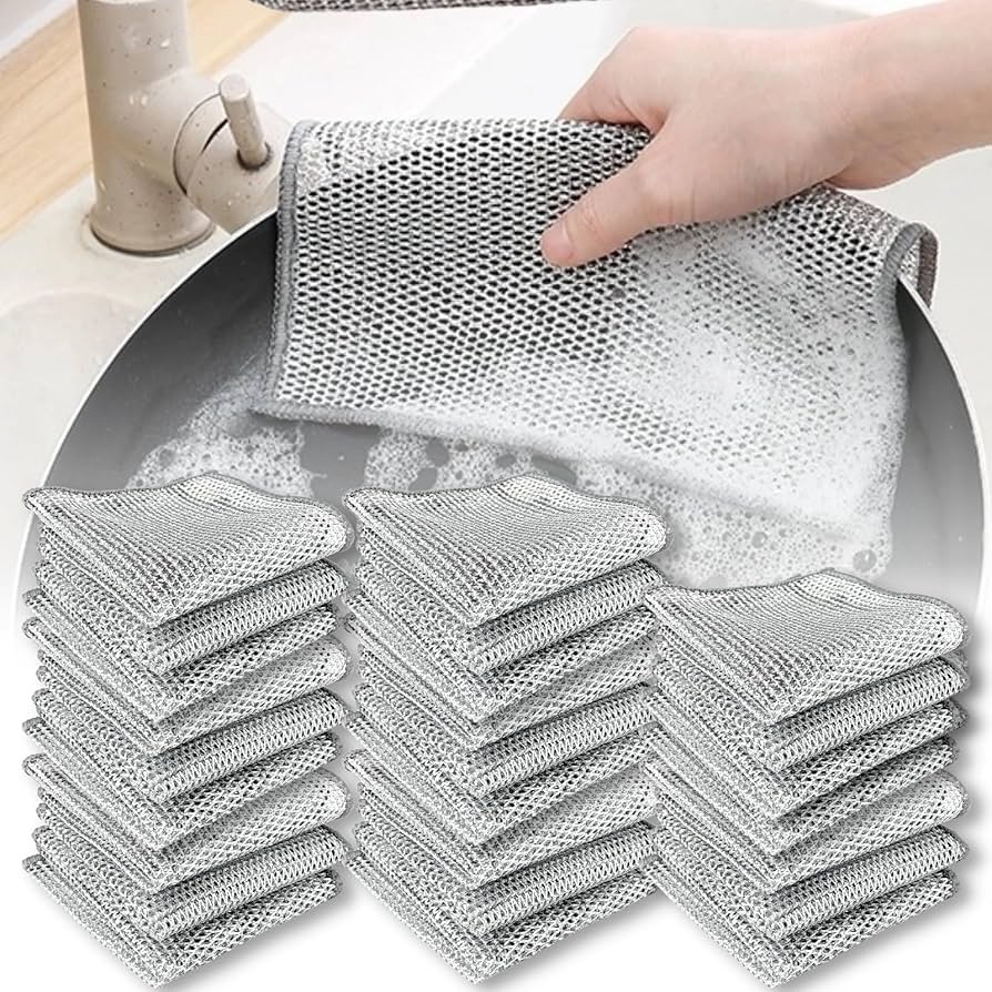 BowLift | Dishcloth made of silver wire