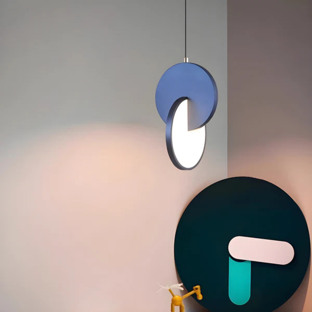 Round Scandinavian LED Pendant Lamp with Warm White Light for 10–15 m²