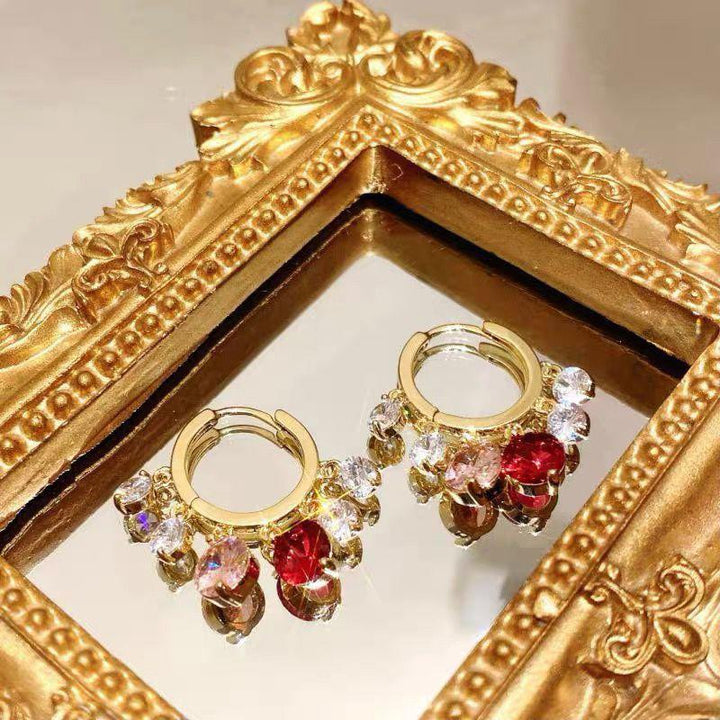 BowLift | Gold Glitter Colorful Zircon Earrings