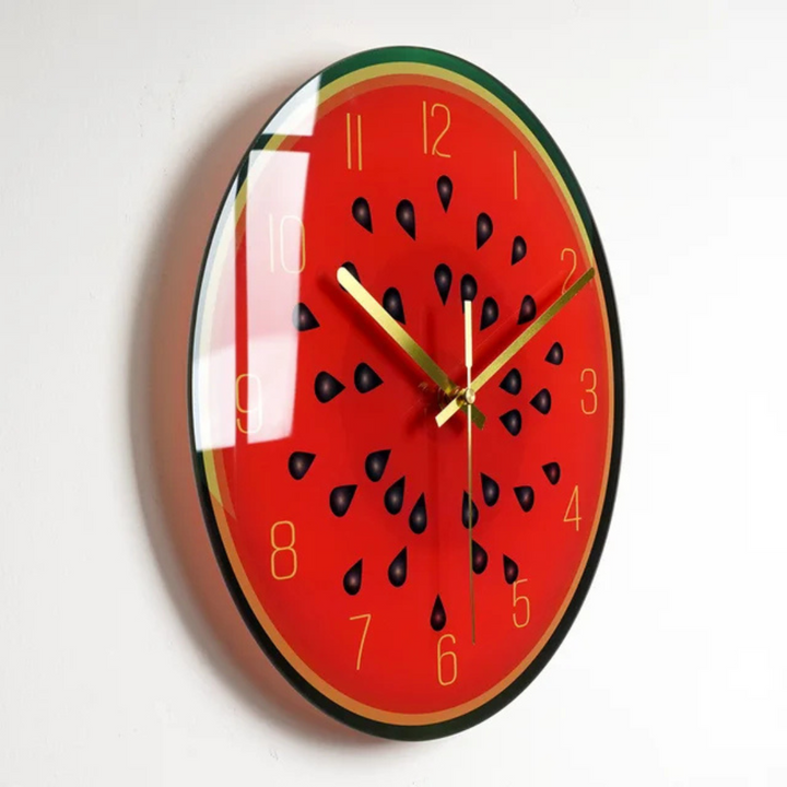 Large Glass Wall Clock with Clearly Marked Dial