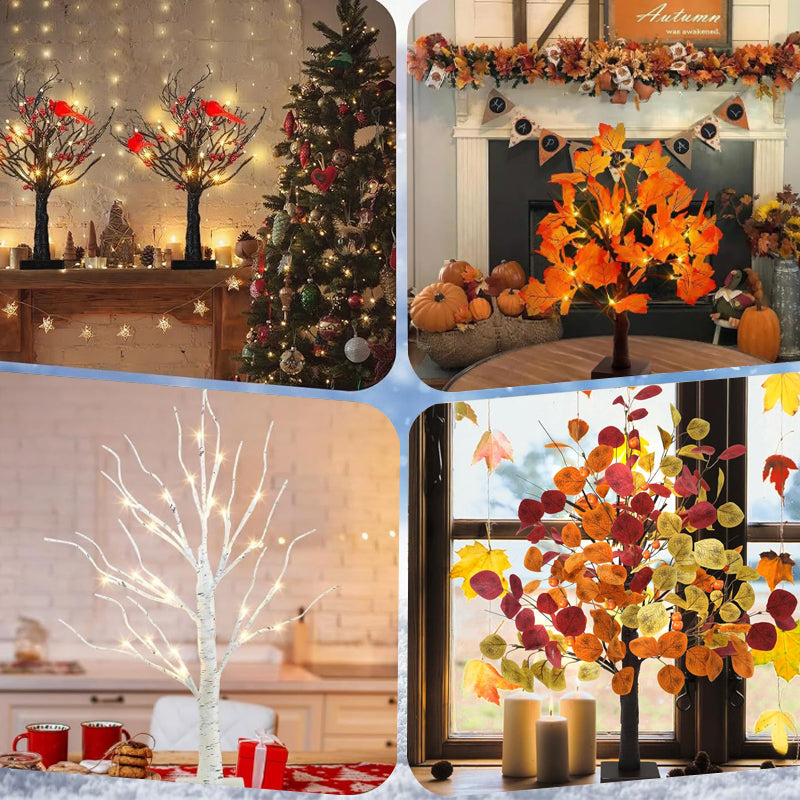 BowLift | Atmospheric Light Tree with Red Birds – Flexible LED Decoration Tree