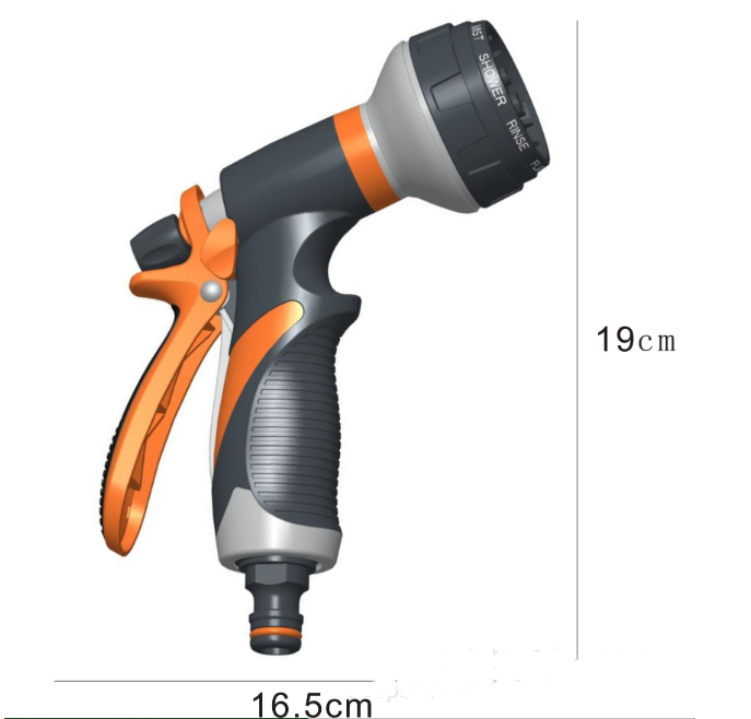 BowLift | Multi-functional garden spray nozzle with 9 spray patterns – Ergonomic spray nozzle for garden irrigation