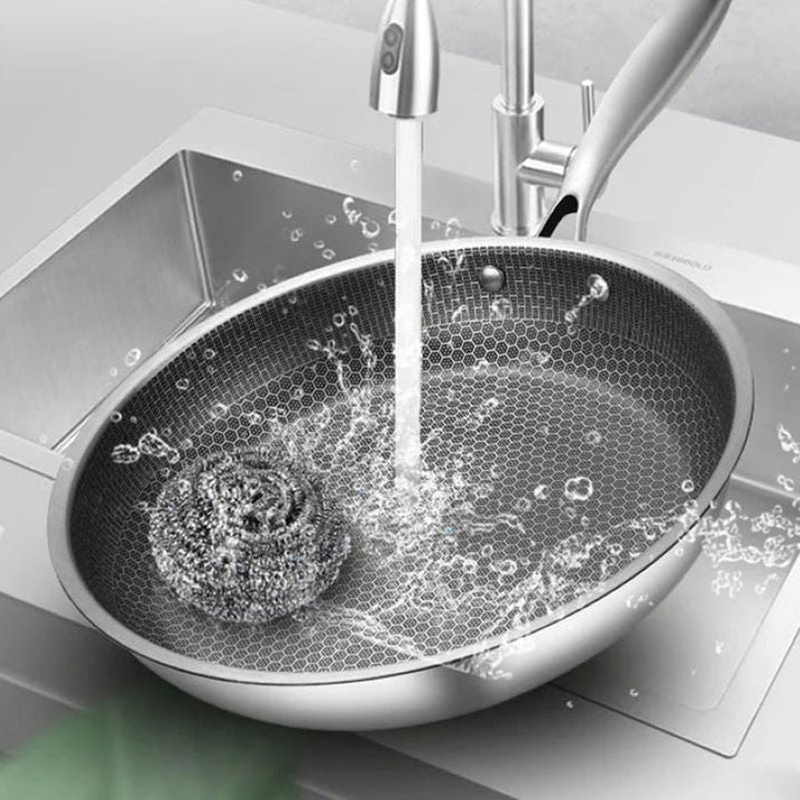 BowLift | Non-stick stainless steel honeycomb frying pan