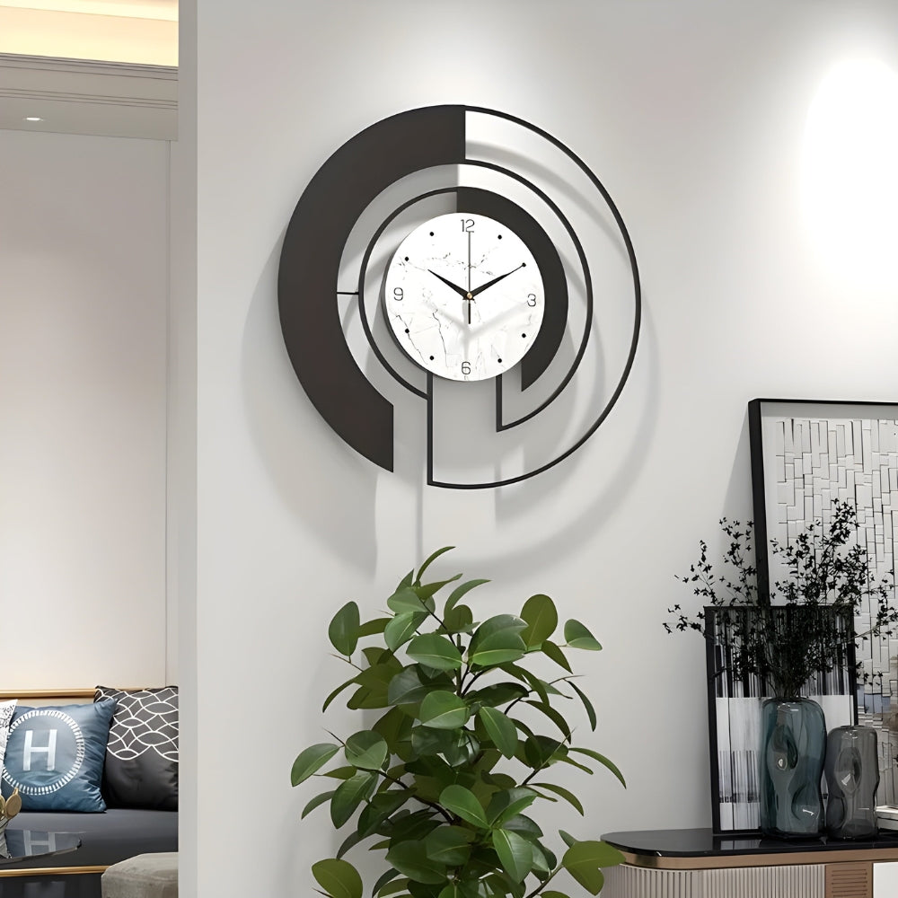 Quiet geometric wall clock with peaceful run for tranquil spaces Bowlift