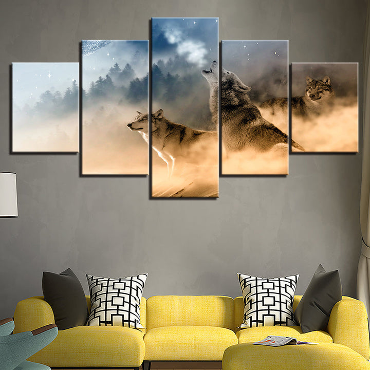 Soft Wolf Clouds - Canvas Wall Art Painting | Bowlift