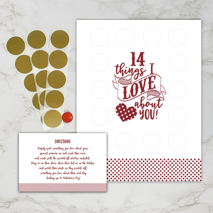 BowLift | Valentine's Scratching Advent "14 Things I Love About You!"