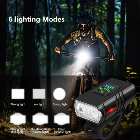 BowLift | USB-C Rechargeable LED Bike Headlight – Easy-Mount Front Light for Road & Mountain Bikes