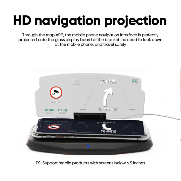 BowLift | HUD navigation projector with wireless charging function
