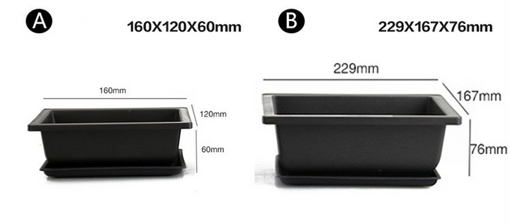 BowLift | Plant pot with saucer – Rectangular flower pot for garden and balcony