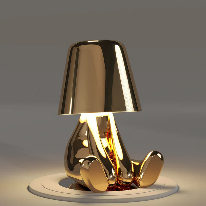 BowLift | Thinker Little Golden Man Table Lamp