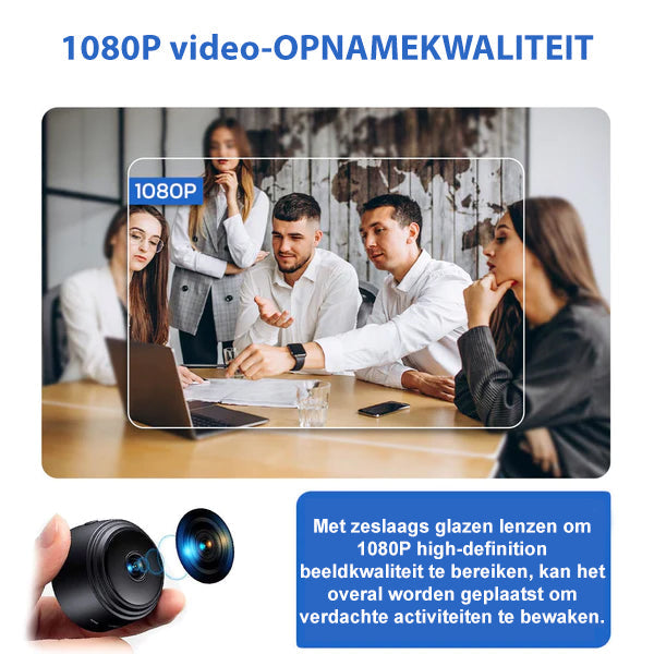 BowLift | Compact Full HD Wireless Security Camera with 160-Degree Angle, Night Vision and 72-Hour Battery Life for Home Security