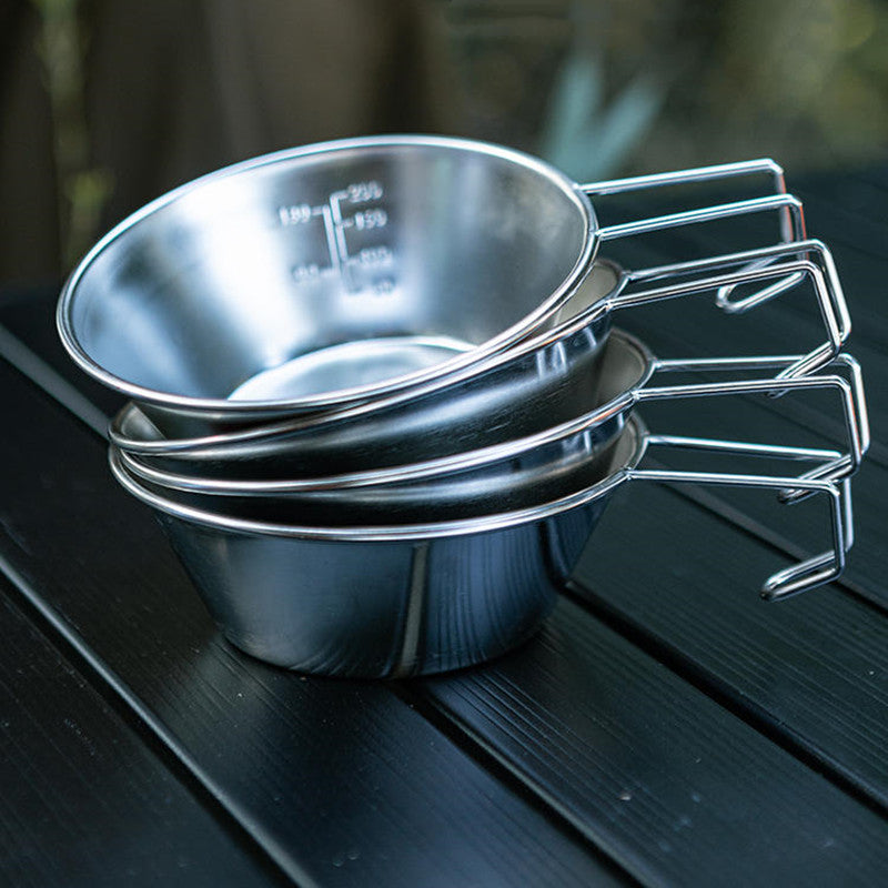 BowLift | Stainless Steel Outdoor Folding Snow Bowl (Set of 4)