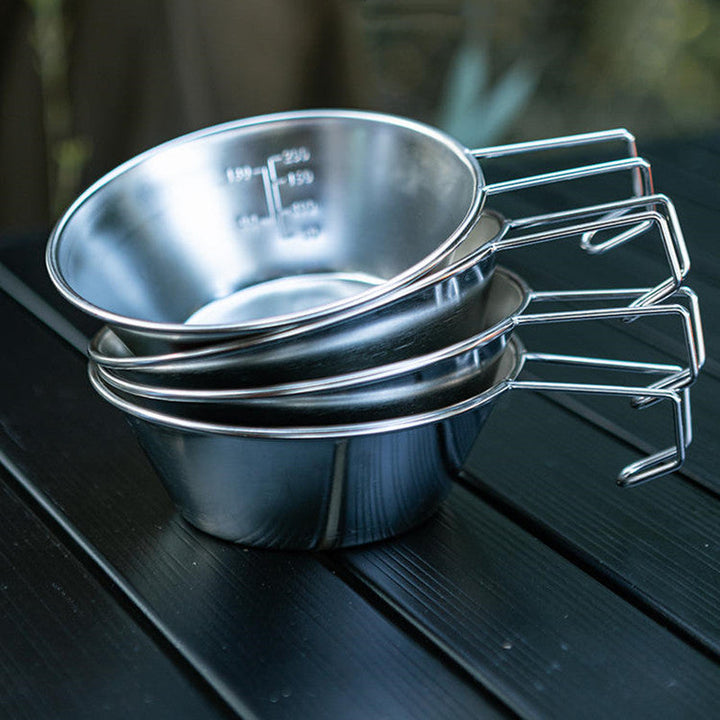 BowLift | Stainless Steel Outdoor Folding Snow Bowl (Set of 4)
