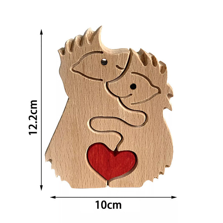 Decoration made of plush animals from hand-carved wood | Bowlift