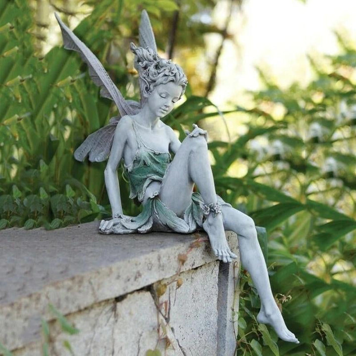 BowLift | Sitting Fairy Garden Statue