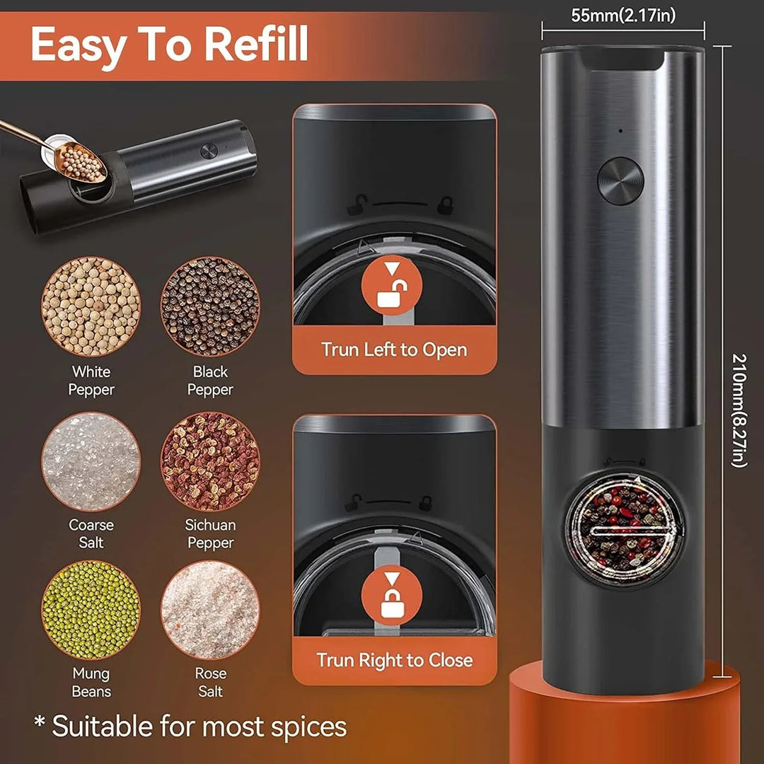 BowLift | Noble Electric Salt and Pepper Mill with Battery