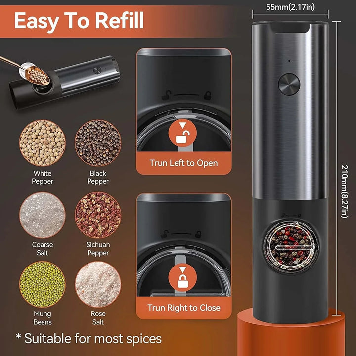 BowLift | Noble Electric Salt and Pepper Mill with Battery