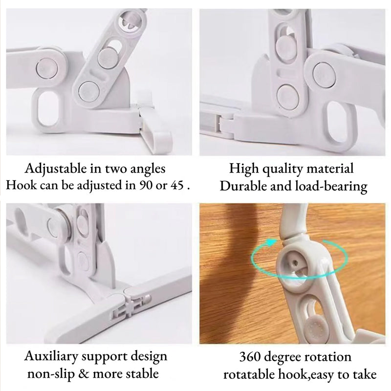 Foldable Travel Clothes Hanger with Rotating Hook
