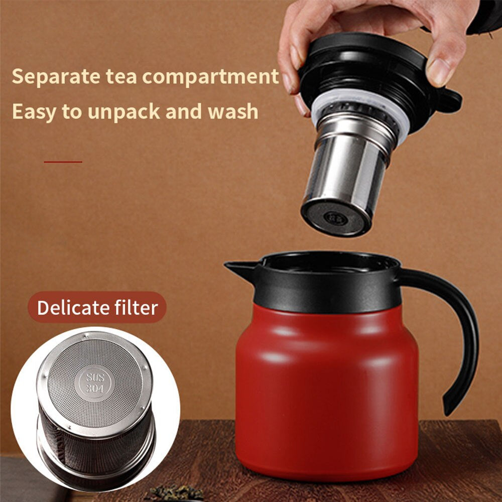 BowLift | Thermal Wave Elegant Stainless Steel Teapot
