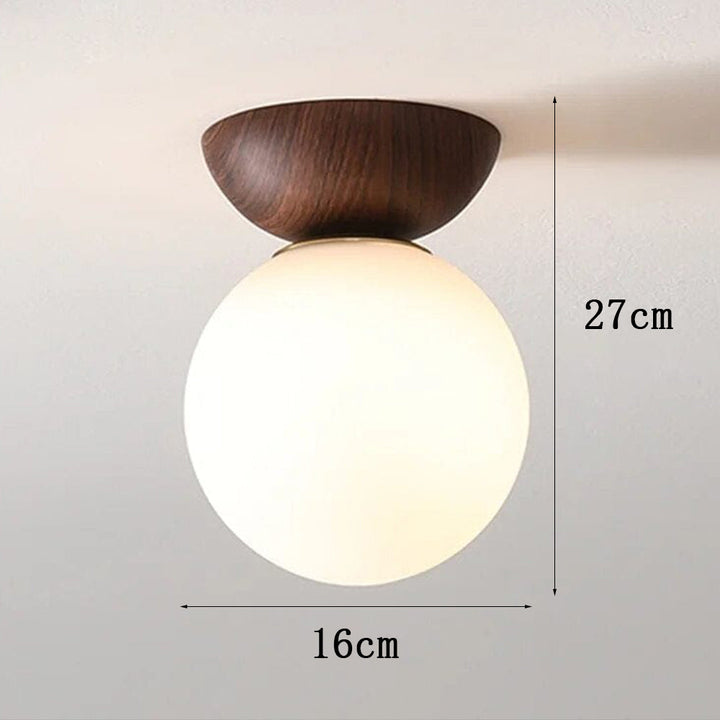BowLift | Ceiling Light with Glass Shade for Hallway