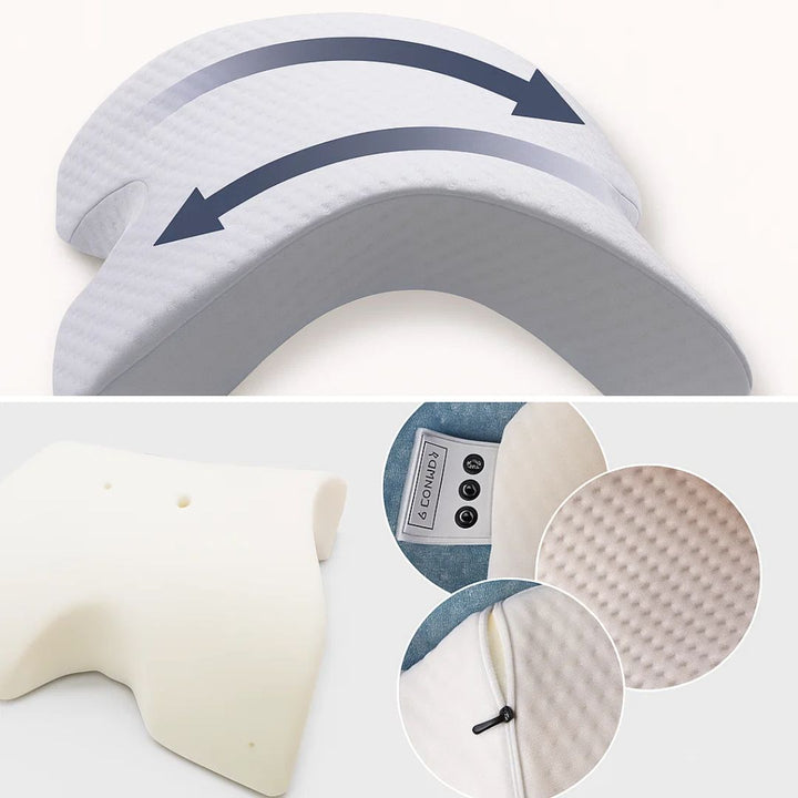 Spine Relief & Posture Alignment – Contour Memory Foam – Pain-Free Deep Sleep Support Bowlift
