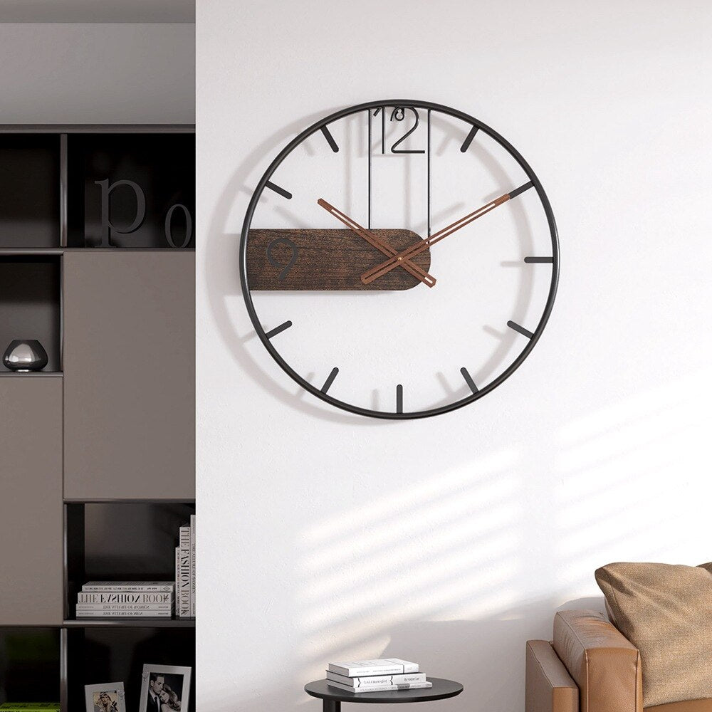 BowLift | RusticTick - Steel and Walnut Wall Clock