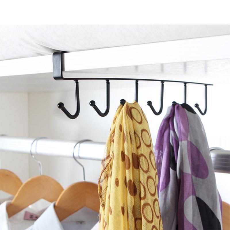 BowLift | 6 Hooks Under-Cabinet Hanger Rack