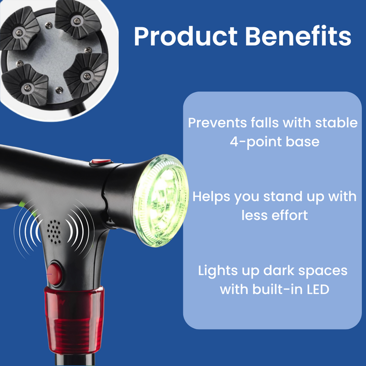 BowLift | Walking Cane | Ergonomic, Lightweight Design for Seniors & Mobility Support