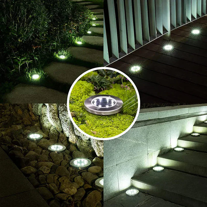 BowLift | Solar Ground Lights – Weatherproof Outdoor LED Pathway Lighting Powered