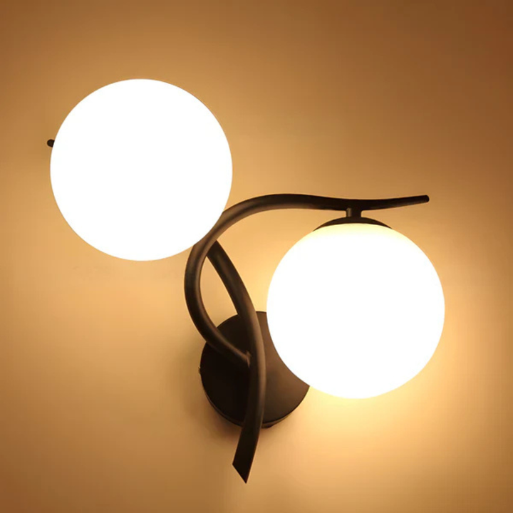 BowLift | Glass and Copper LED Wall Light with Warm White Glow