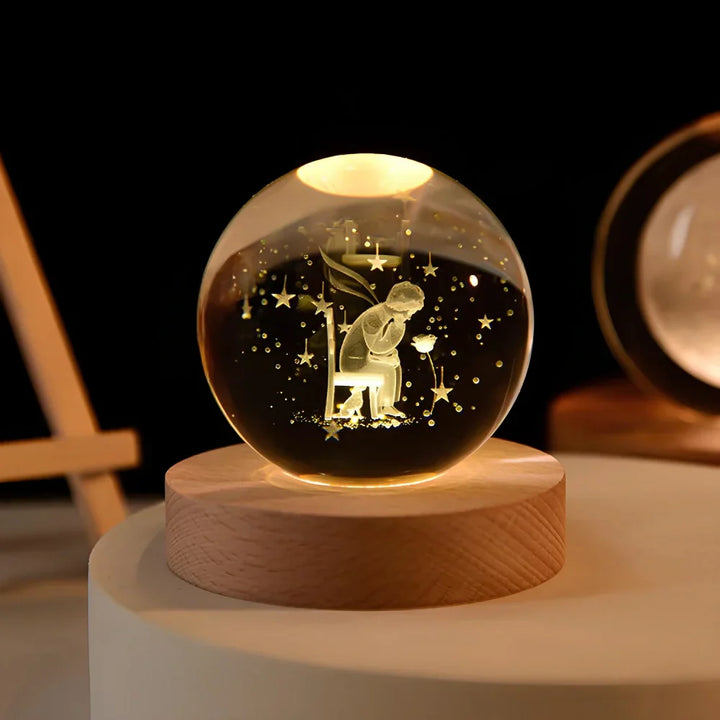BowLift | LED Night Light with 3D Crystal Sphere