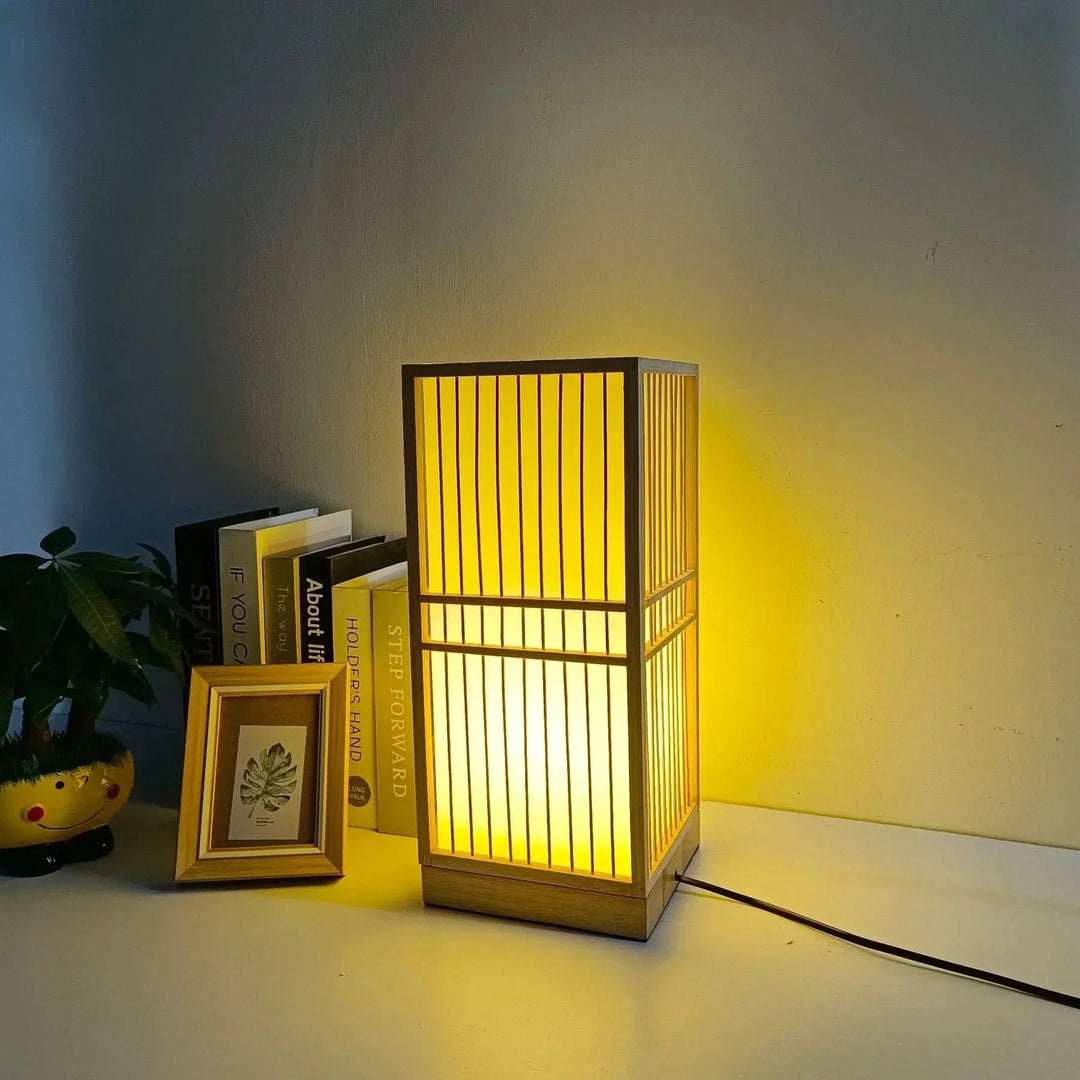 BowLift | Japanese Bamboo Table Lamp with Warm Light