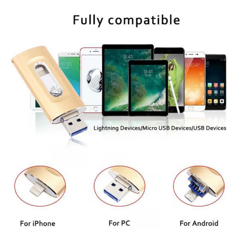 BowLift | 3 in 1 large capacity USB flash drive for mobile phone and computer