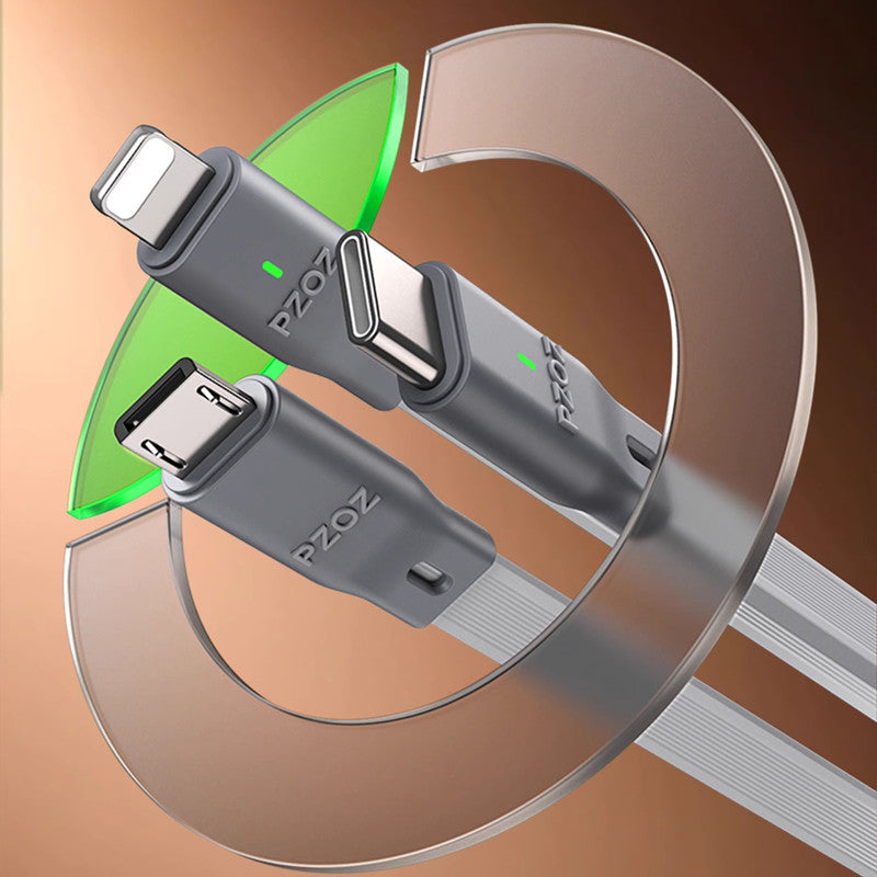 BowLift | 3-in-1 Data Cable - 100W Multi-Functional Charging and Data Cable