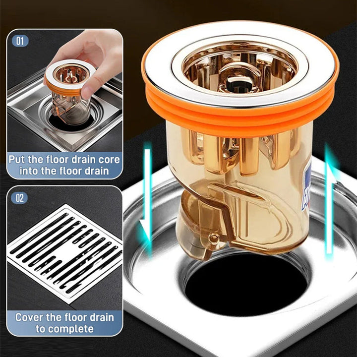 BowLift | Universal double deodorant drain core
