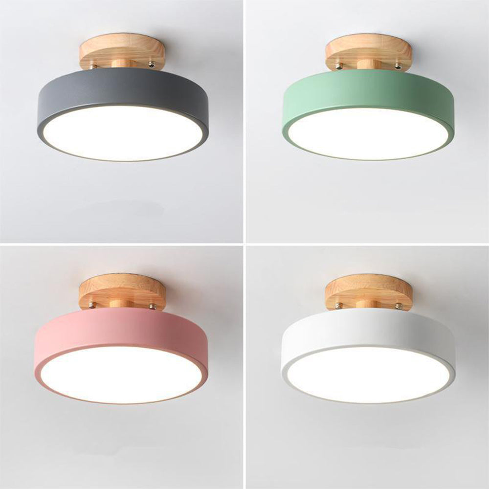 BowLift | LED Ceiling Light Wooden Flush Mount Fixture