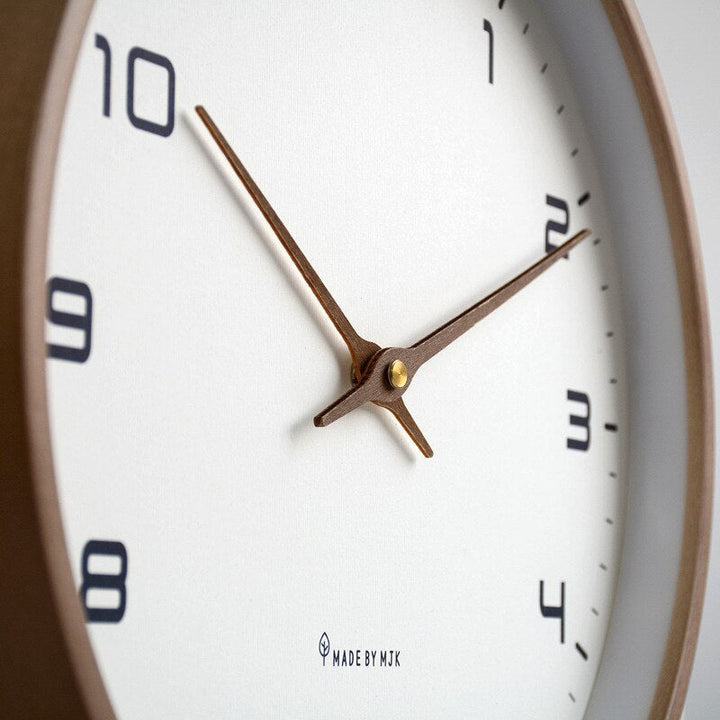 Scandinavian wall clock made of wood Bowlift