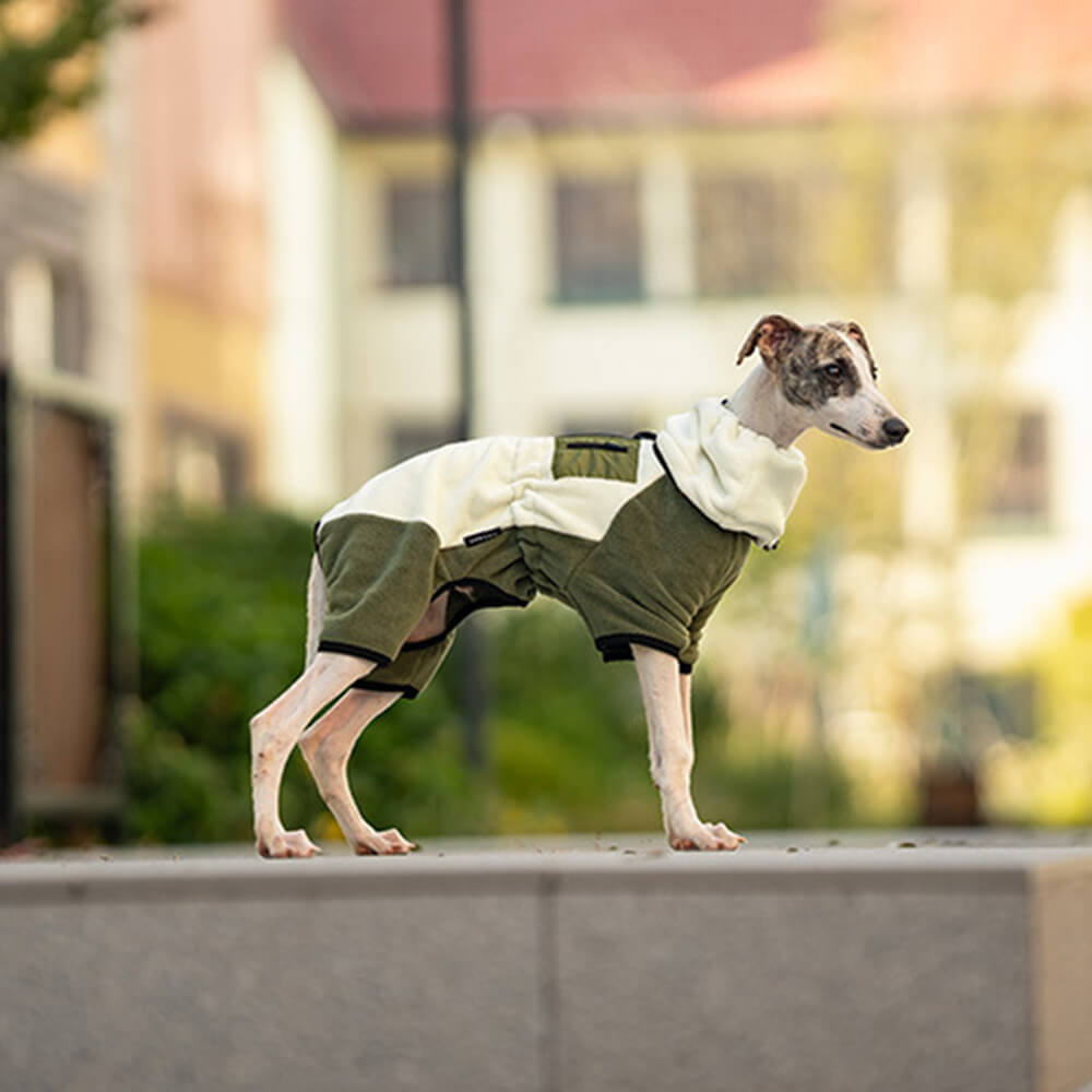 BowLift | Full Protection Polar Fleece Dog Overall with Removable Collar