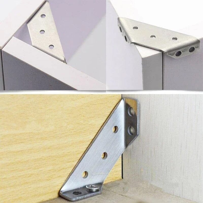 BowLift | Universal Stainless Steel Furniture Corner Connectors (10 pieces)