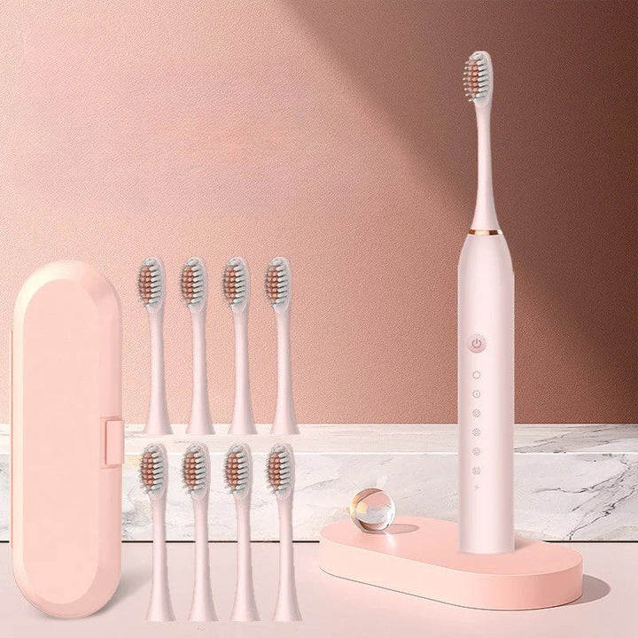 BowLift | SonicPure Rechargeable Toothbrush – Whisper-Quiet, Powerful & Including 8 Brush Heads