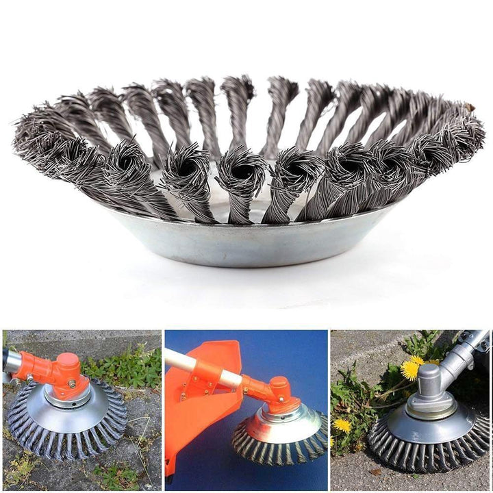 Weed brush for garden cleaner Bowlift