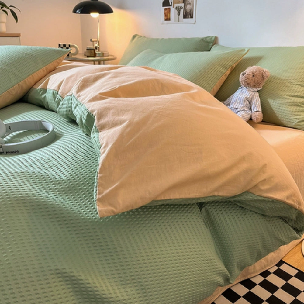 BowLift | Beaumont Ultra-Soft Waffle Duvet Set | 3pcs Set