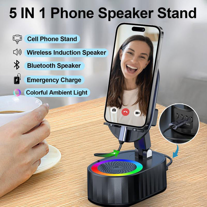 BowLift | Wireless Induction Audio Bluetooth Speaker 5 in 1 Phone Holder