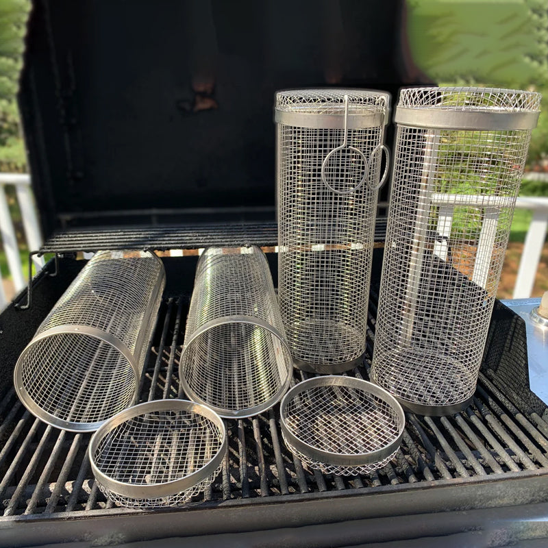 BowLift | Stainless Steel Rolling Grill Basket
