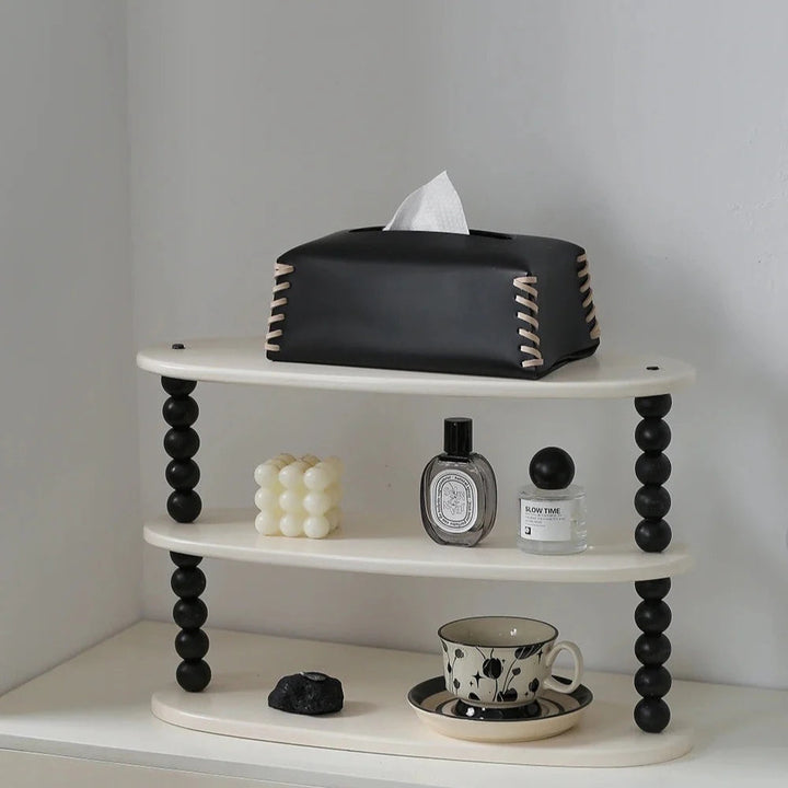 BowLift | Stitched Leather Tissue Box Holder