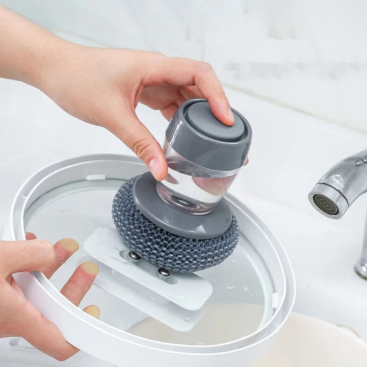 BowLift | Kitchen Soap Dispensing Palm Brush